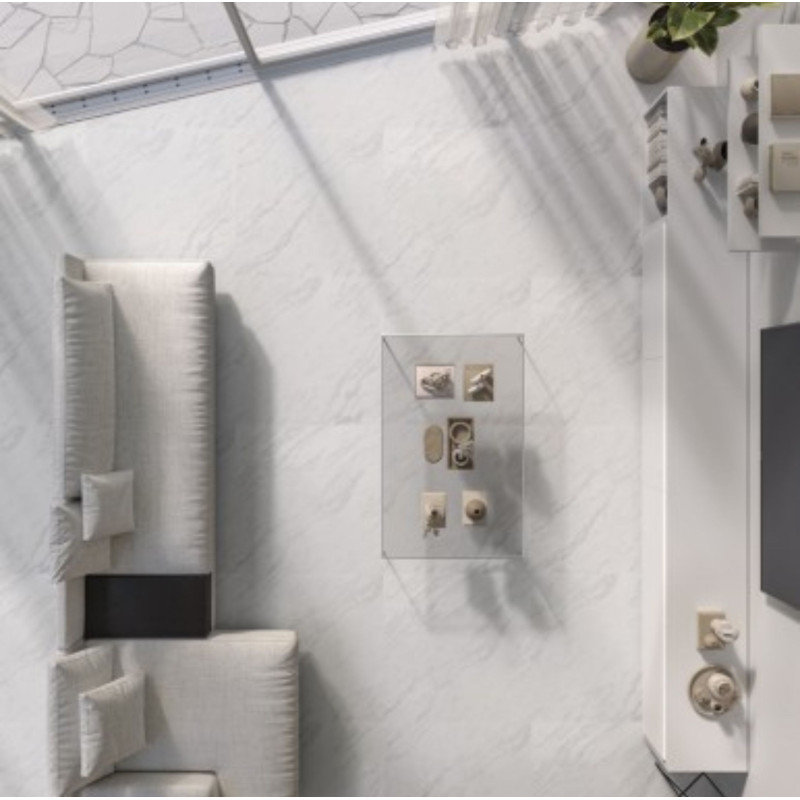 Piso Vinílico Biancogres Linha Città Home / Alpi Branco