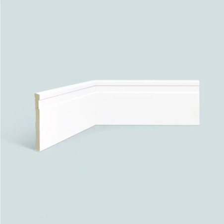 Rodapé frisado poliestireno branco 10cm