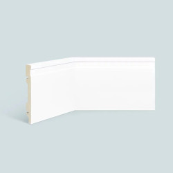 Rodapé frisado poliestireno branco 15cm