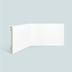 Rodapé liso poliestireno branco 15cm