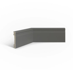 Rodapé frisado poliestireno cinza 10cm