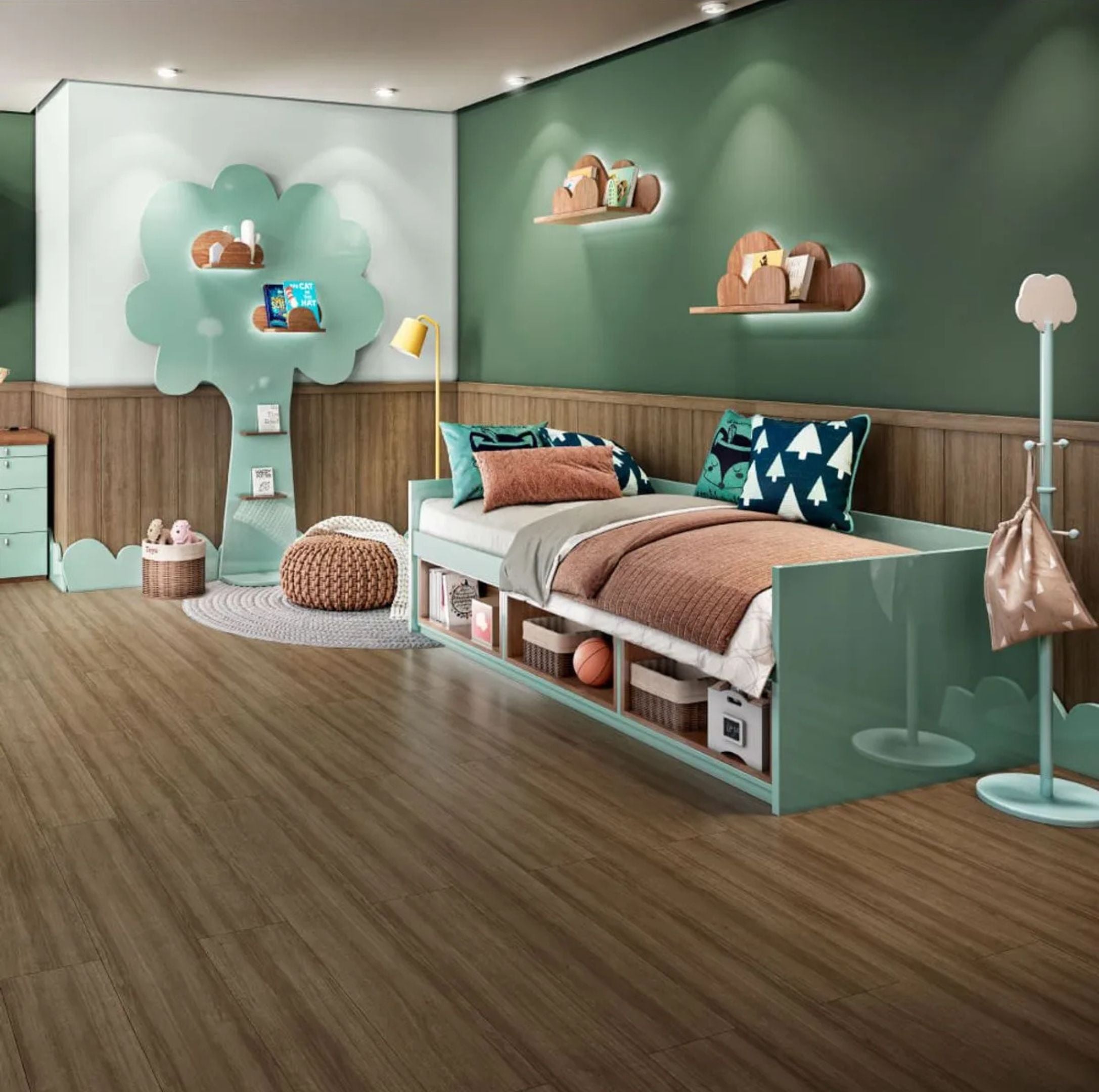 Piso Laminado Eucafloor Prime Click / Amêndoa
